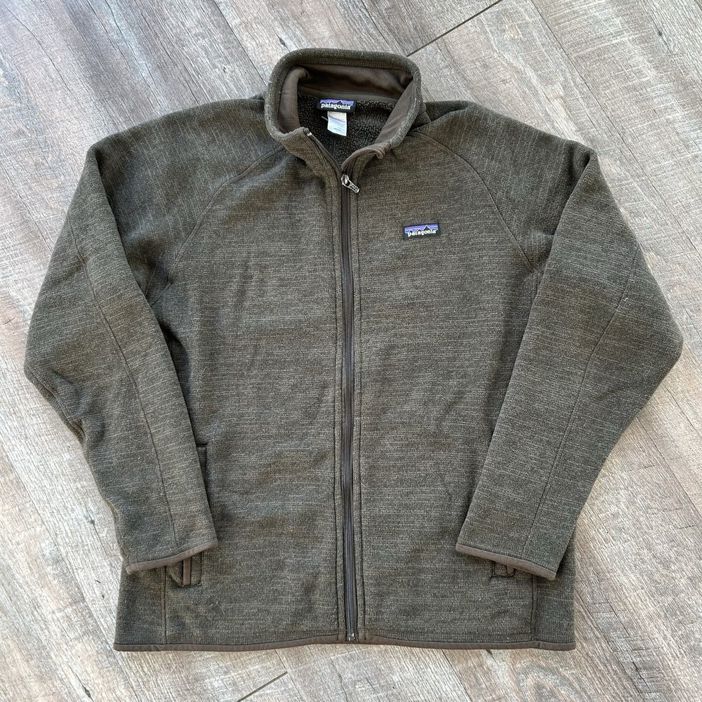 Patagonia Better Sweater Full Zip Fleece Jacket Mens L Brown Heather